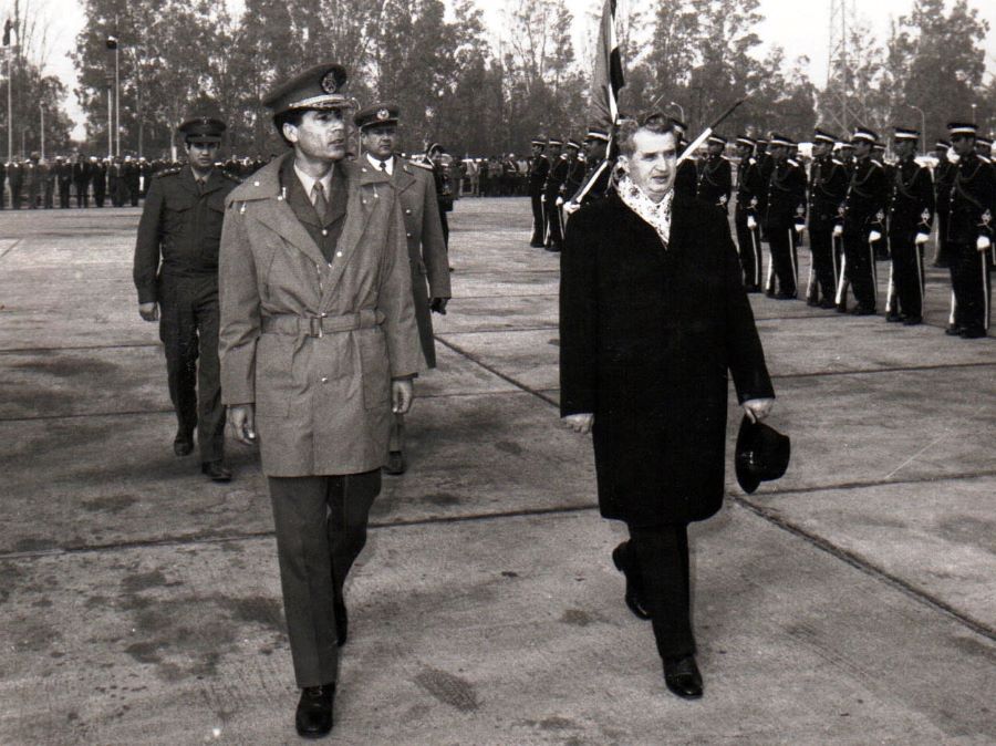 Каддафи с румынским коммунистическим лидером Николае Чаушеску